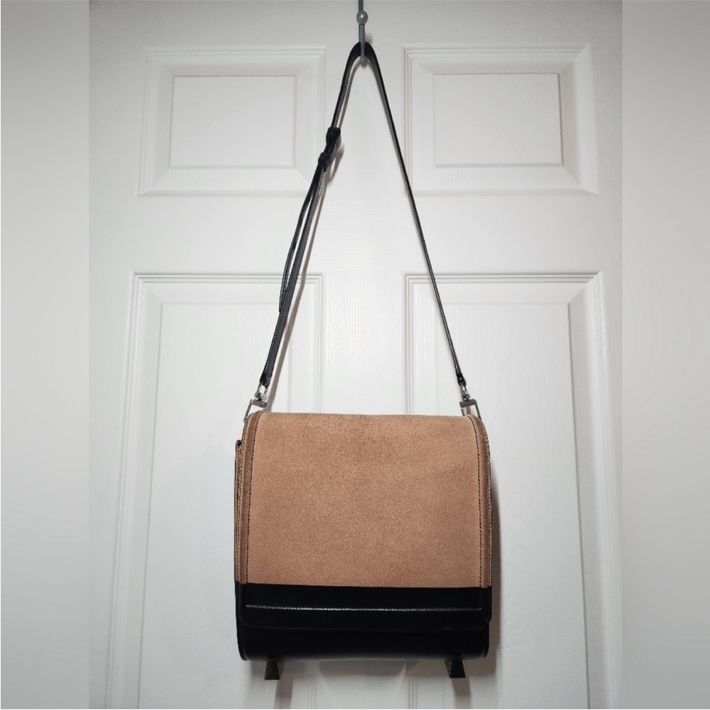 Alexander Wang Peach and Black Suede Crossbody Bag - Picture 2 of 12